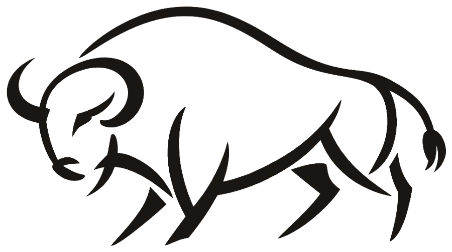 A bison in ink